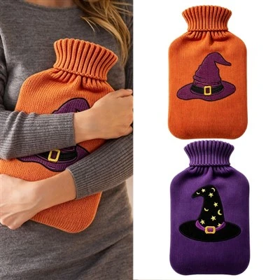 Túi nước nóng 2L có nắp đan Halloween